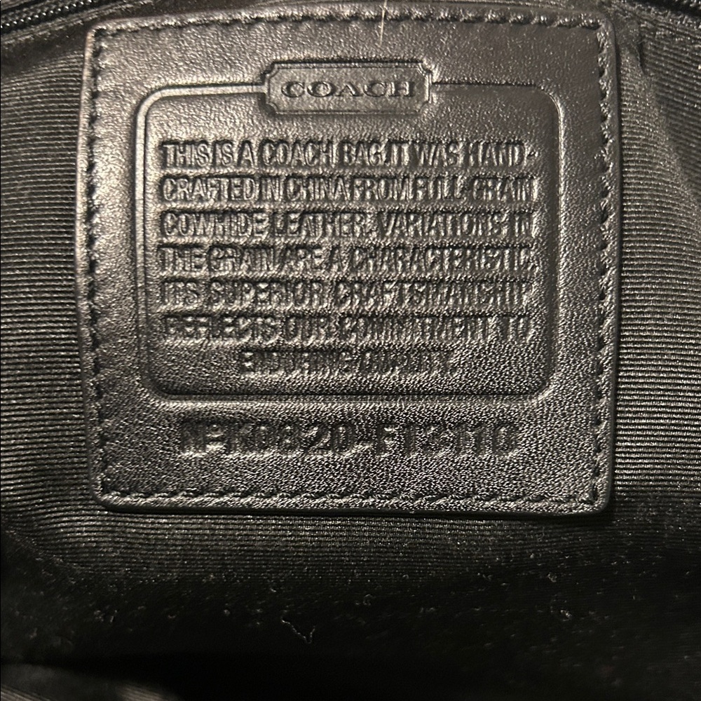 Coach Black Leather Shoulder Bag - Picture 6 of 8